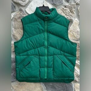 Vintage Camel Northern Goose Down Puffer Vest Mens Sz L Green Nylon Outdoor Warm
